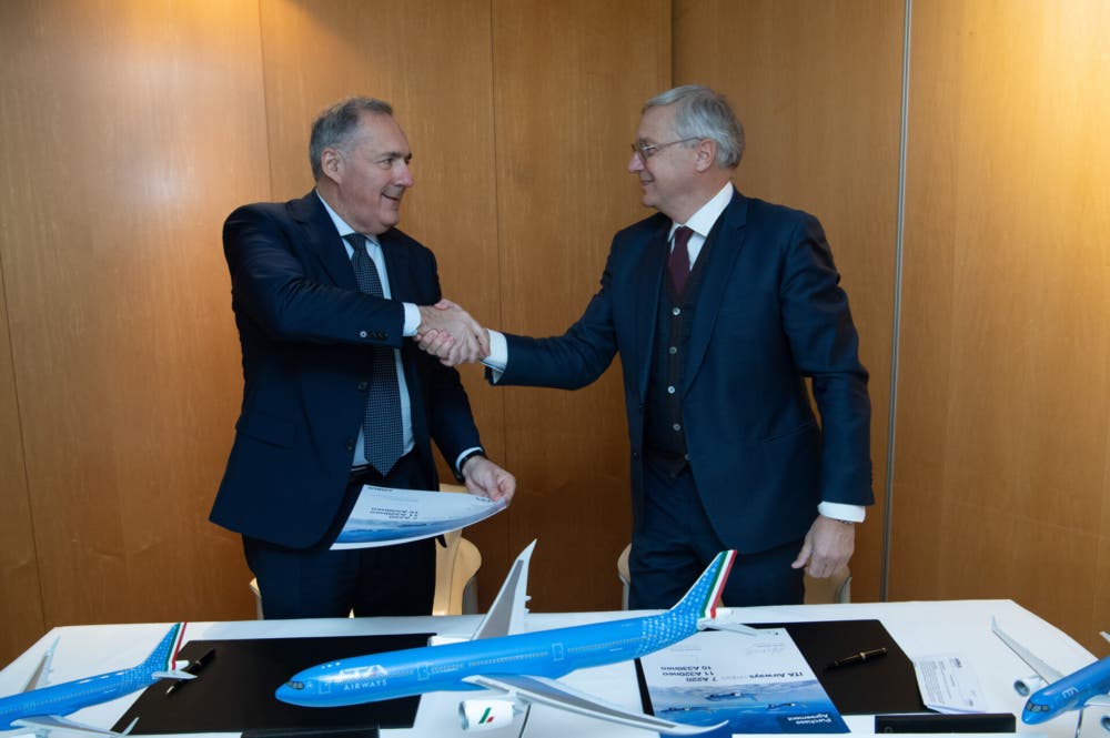 ITA Airways bevestigt bestelling voor 28 Airbus-vliegtuigen