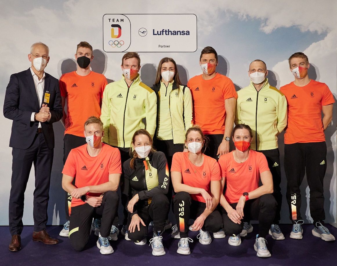 Lufthansa ٹیم جرمنی کو 2022 کے سرمائی اولمپکس کے لیے روانہ کر رہی ہے۔