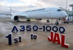जापान एयरलाइन्सले आफ्नो पहिलो एयरबस A350-1000 प्राप्त गर्यो