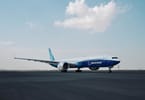 Boeing 777X arrives in Dubai for 2021 Dubai Airshow.