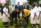 HM Samuda PS Griffith et al — TAW koku stādīšanas vingrinājums — attēlu sniedza Jamaikas tūrisma ministrija