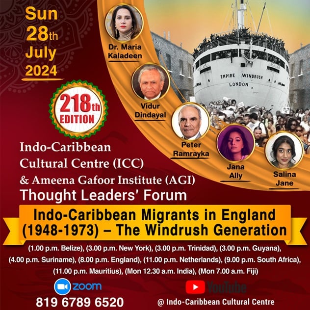 The Windrush Generation: Indo-Caribbean Migrants in England (1948-1973)