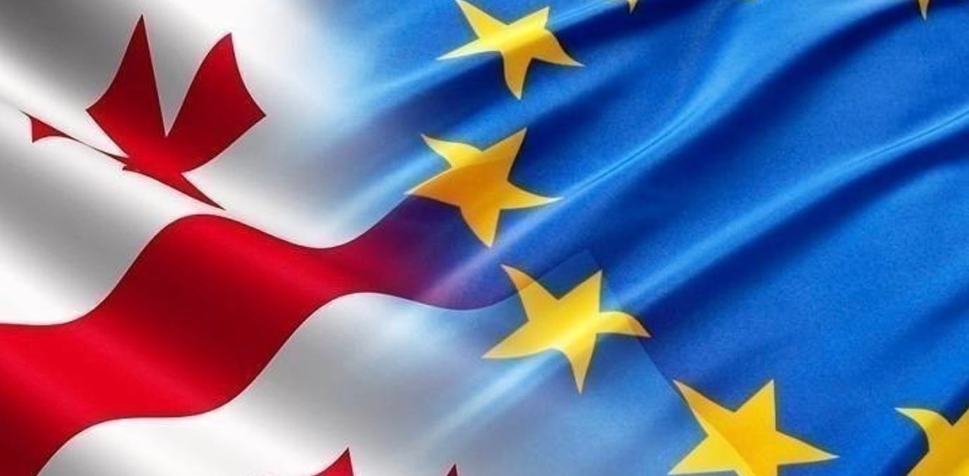 Georgia and EU flag