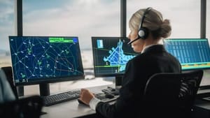 I controllori del traffico aereo mantengono gli aerei in movimento e i cieli sicuri