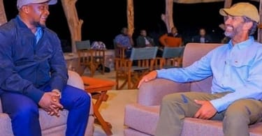 Donald Trump Junior with Minister for Tourism Mr. Mohammed Mchengerwa image courtesy of A.Tairo