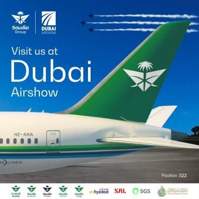 Dubai Airshow – a kép a Saudia jóvoltából