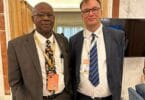 Grenada Tourism Minister and eTN Publisher at WTTC in Saudi Arabia – image courtesy of eTN