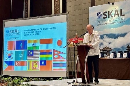 Skal Dünya Başkanı Juan Steta, Bali'de 52. Skal Asya Kongresi'nde görüntü AJWood'un izniyle | eTurboNews | eTN