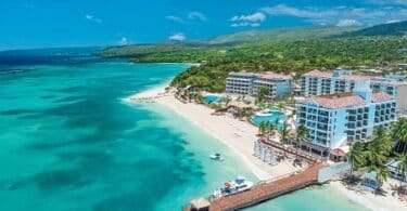 Aerial view of the all-new Sandals Dunn's River, a 260-room luxury-included resort nestled in the heart of Ocho Rios, Jamaica - image courtesy of Sandals