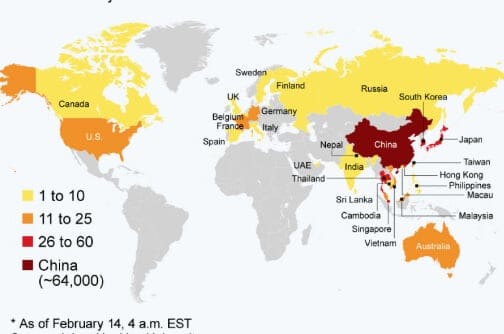 Resmål: Lista över 177 länder utan Coronavirus