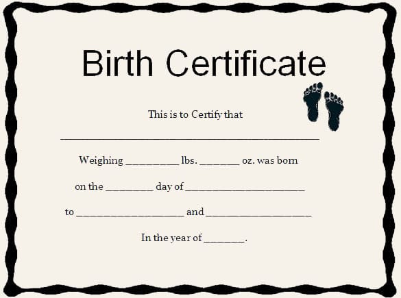 پیدائش کا سرٹیفکیٹ