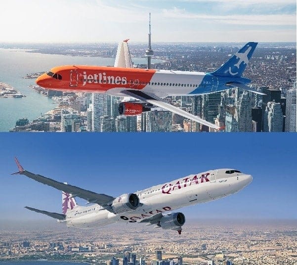 Canada Jetlines analize patenarya ak Qatar Airways