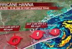 First US Hurricane made landfall in Padre Island, Texas