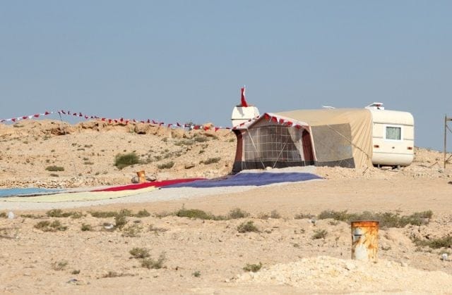 Campingsesong i Bahrain, men i år med teknologi