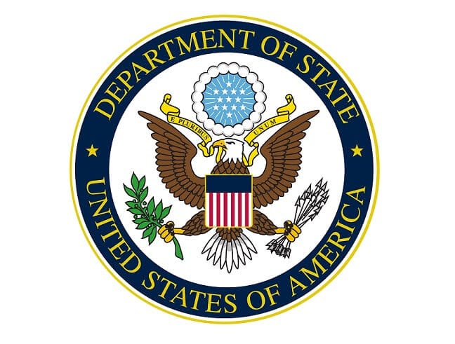 وزارت امور خارجه در سفارت جدید ایالات متحده در ناسائو ، باهاما زمین گیر می شود