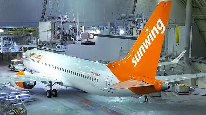 加拿大Sunwing航空公司停止运营，裁员470人