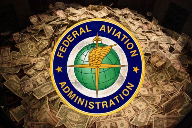 FAA глоби 14,500 XNUMX долара за намеса в стюардесите