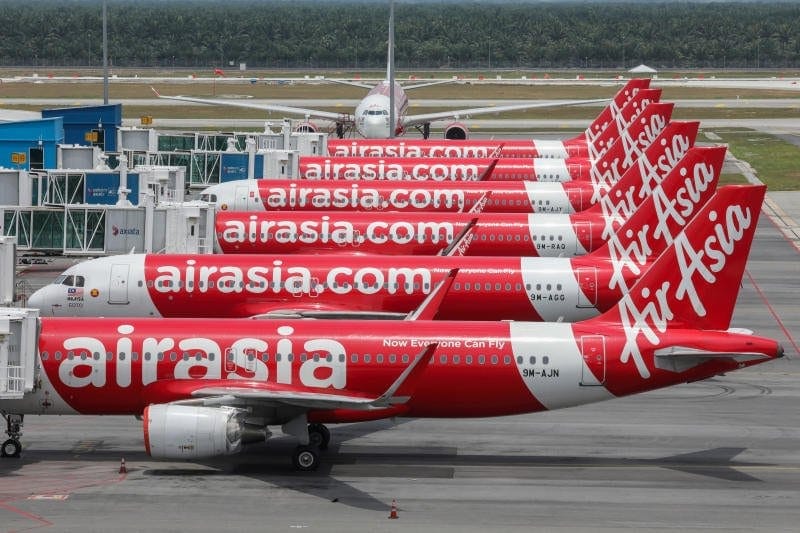 AirAsia memarkir 90% armadanya di tengah kebangkitan wabah virus corona