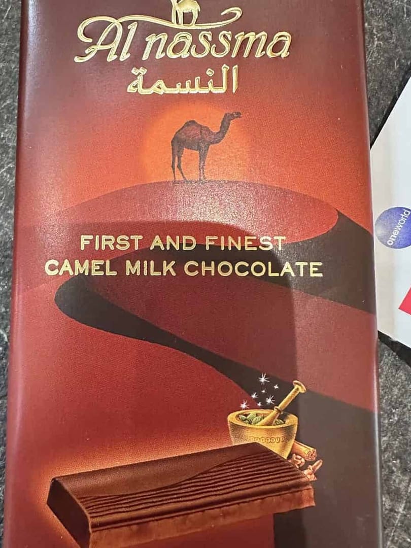 Chocolate ao leite de camelo