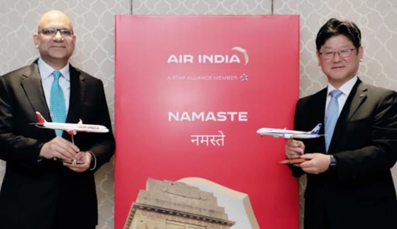 全日空航空和印度航空推出代码共享协议