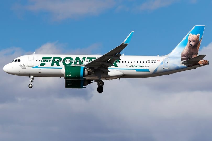 Frontier Airlines inobhururuka kubva kuOntario Airport kuenda kuSeattle