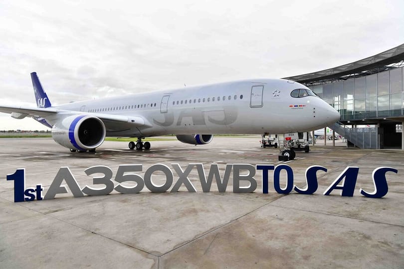 स्कैंडिनेविया के एसएएस अपने पहले एयरबस ए 350 एक्सडब्ल्यूबी की डिलीवरी लेते हैं