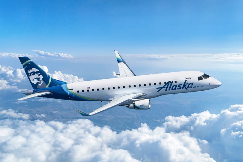 Alaska Air Group bestiller 9 nye Embraer E175-fly for drift med Horizon Air
