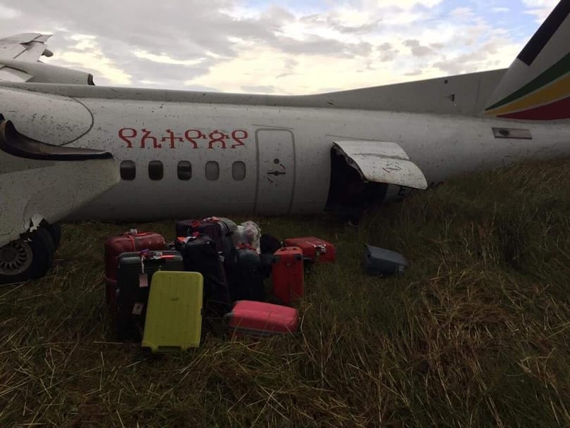 تحطمت الخطوط الجوية الإثيوبية دون الإبلاغ عن إصابات