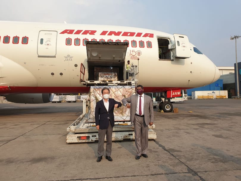 A entrega especial da Coreia chega à Índia