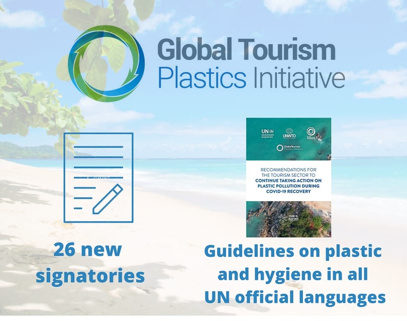 UNWTO Global Tourism Plastics Initiative accoglie 26 nuovi firmatari