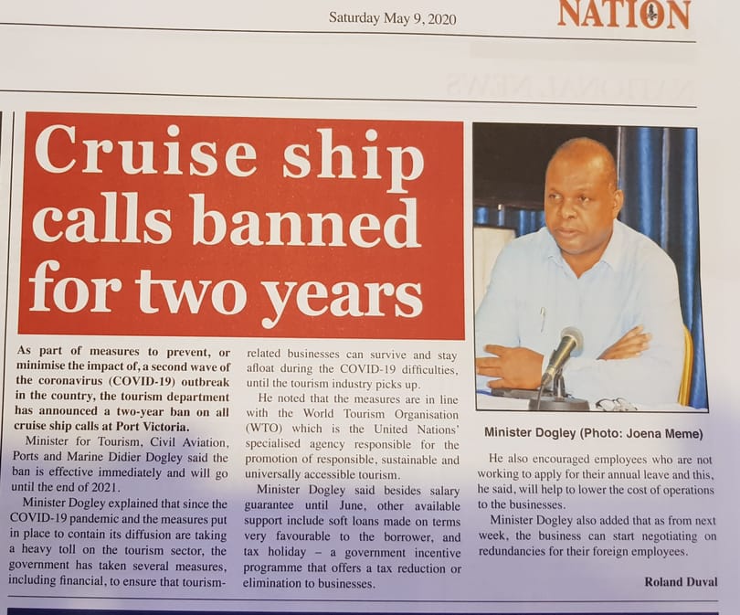 Kapal Cruise dilarang suwene rong taun supaya ora ana wabah COVID-19 kaping pindho