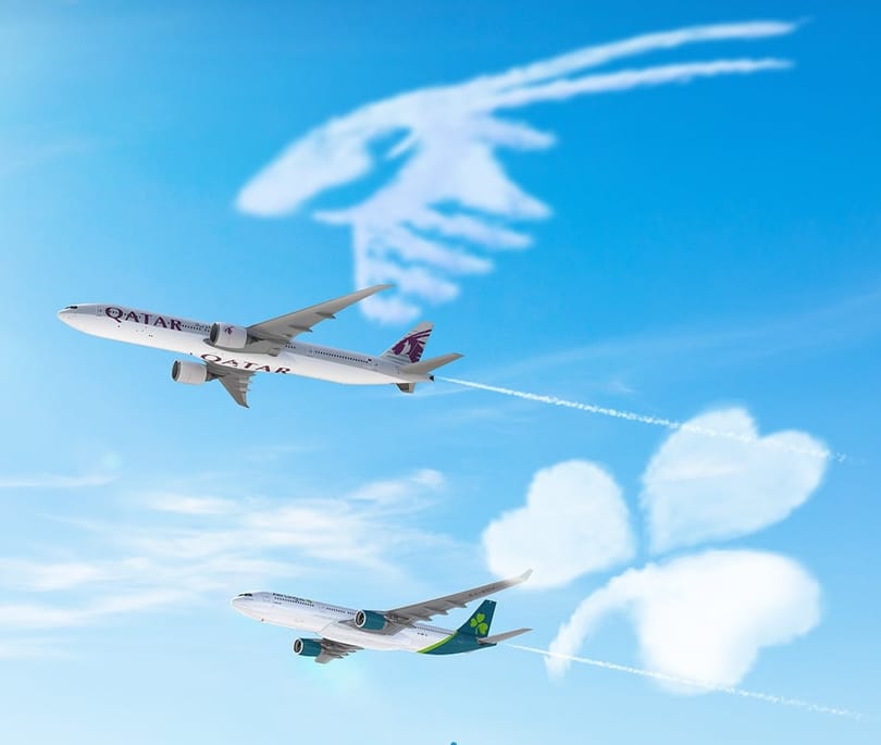Uued Ühendkuningriigi ja Iirimaa lennud Aer Linguse ja Qatar Airwaysi Codeshare'iga