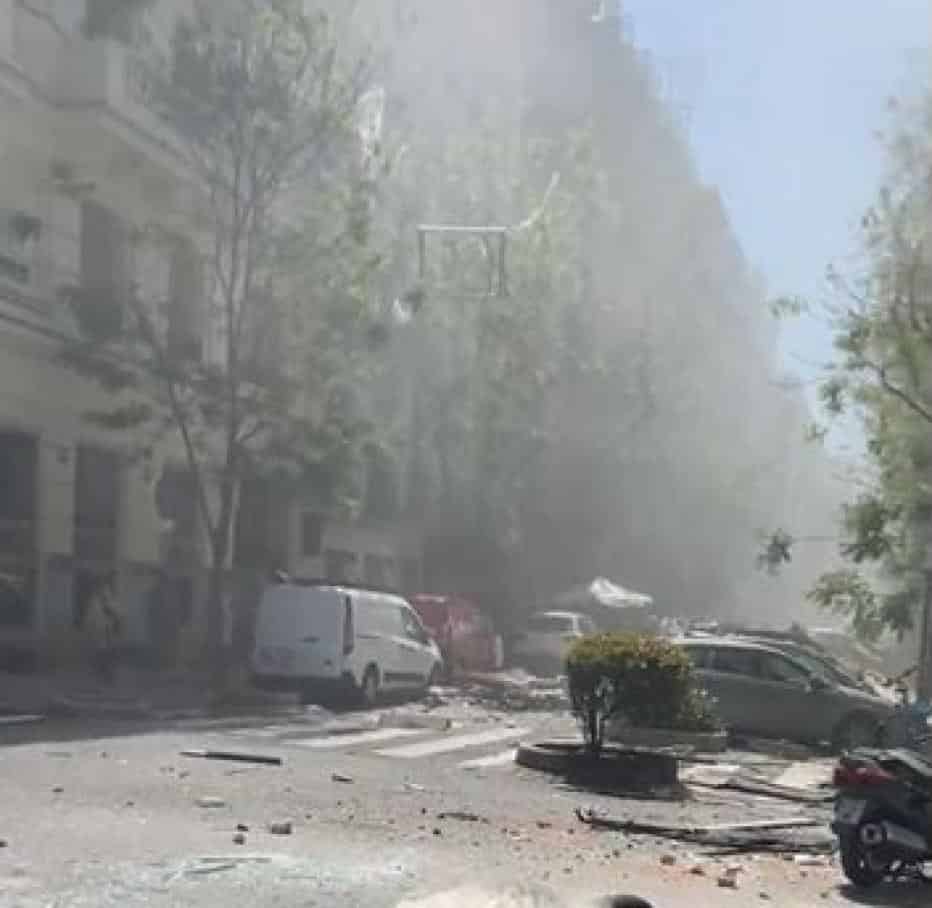 18 نفر در انفجار ساختمانی قدرتمند در مادرید اسپانیا زخمی شدند