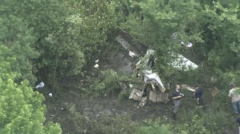 ニュージャージーでの小型飛行機墜落事故