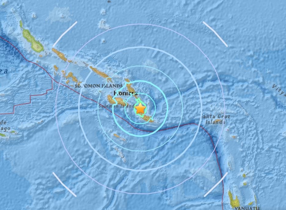 M6.6 زلزلہ-سولومون جزیرے-ستمبر ۔9۔2018