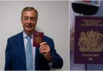 Vodja brexiteerja Farage razkriva svoj novi potni list Združenega kraljestva brez EU