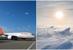 טיסה מסחרית הודית ראשונה טסה מעל הקוטב הצפוני
