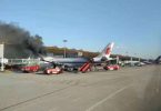 Passengers and crew evacuated as Air China Airbus A330 bursts into flames