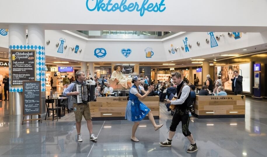 Everything In White And Blue Frankfurt Airport Is Celebrating Oktoberfest