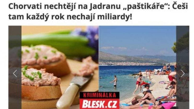 Turistii cehi stau in hoteluri ieftine din Croatia