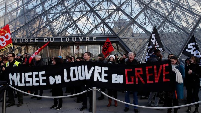 Pariisi meeleavaldajad: Vabandust, turistid, täna pole teile Louvre'i