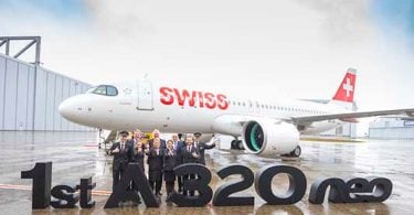 Swiss International Air Lines takes delivery of its first Airbus A320neo