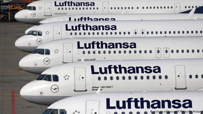 Sehlopha sa Lufthansa se emisa lifofane ho ea naheng ea China