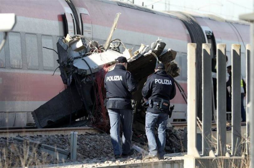 Dos personas murieron y 29 resultaron heridas en accidente de tren de alta velocidad en Milán