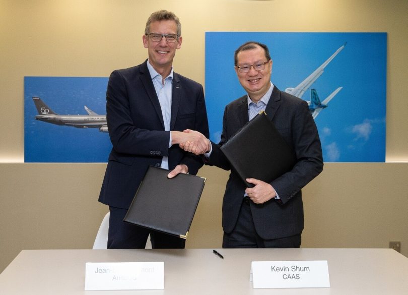 Airbus und Zivilluftfahrtbehörde von Singapur unterzeichnen Absichtserklärung