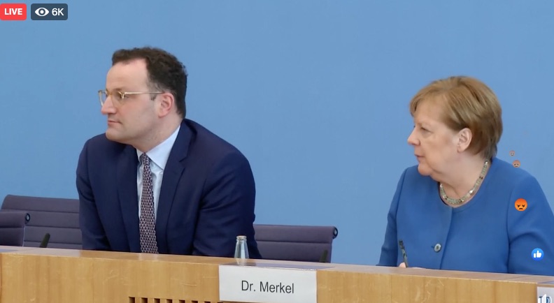 Chancellor Merkel on Coronavirus: Dhoolacadee, laakiin ha is gacan qaadin.