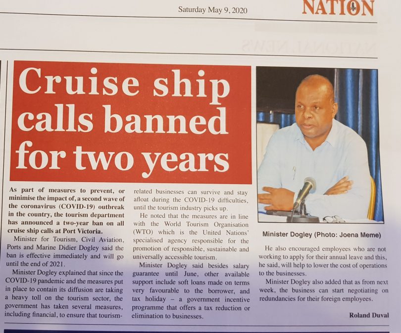 Cruise Ships banned for two years to avoid second COVID-19 outbreak