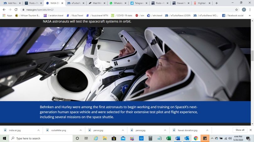 , SpaceX’s Crew Dragon Set to Launch Astronauts on May 27, eTurboNews | eTN