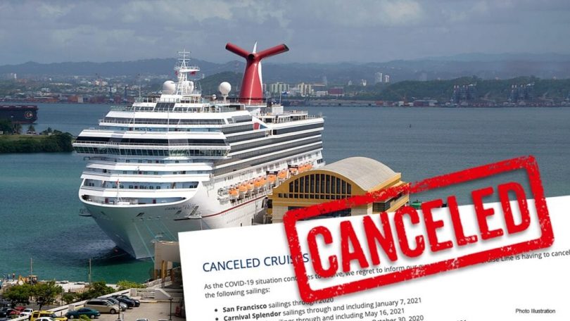 Carnival Cruises ยกเลิกการดำเนินการทั้งหมดในสหรัฐอเมริกาจนถึงวันที่ 31 มีนาคม 2021