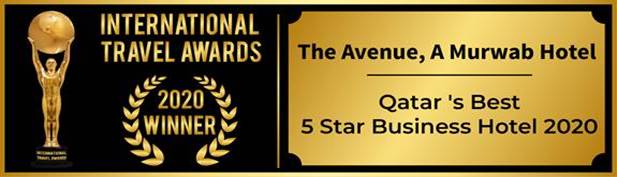The Avenue, A Murwab Hotel ได้รับรางวัล Best 5 Star Business Hotel ของกาตาร์จาก International Travel Awards